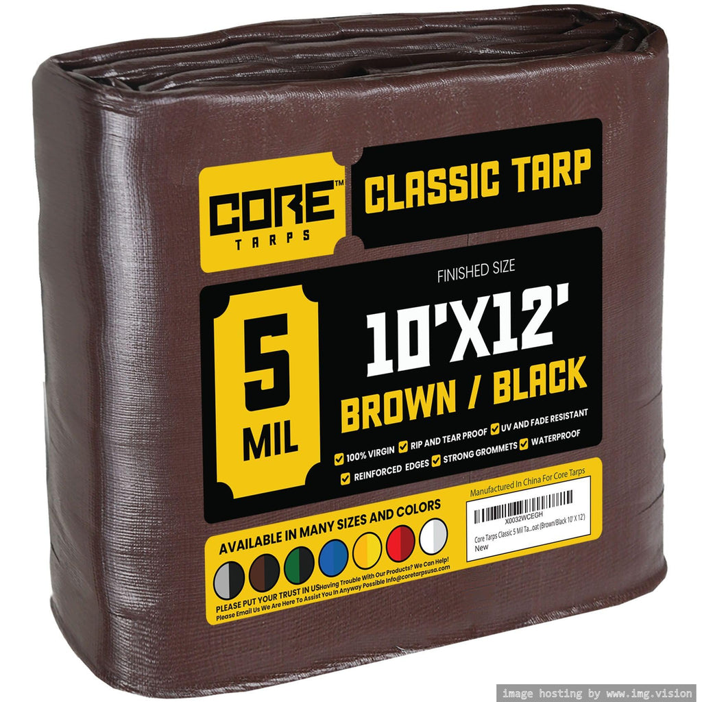Extra Heavy-Duty Waterproof Tarp – UV-Resistant Rip-Resistant Cover for Roof, Patio, Pool & Boat Protection