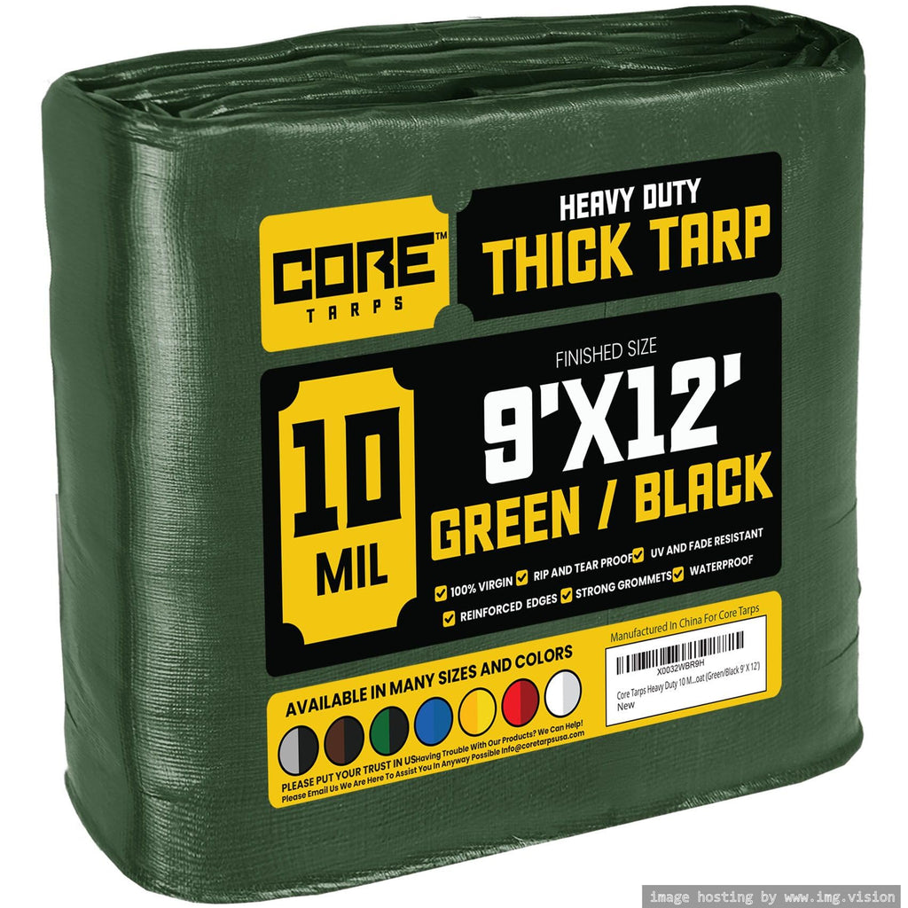 Extra Heavy-Duty Waterproof Tarp – UV-Resistant Rip-Resistant Cover for Roof, Patio, Pool & Boat Protection