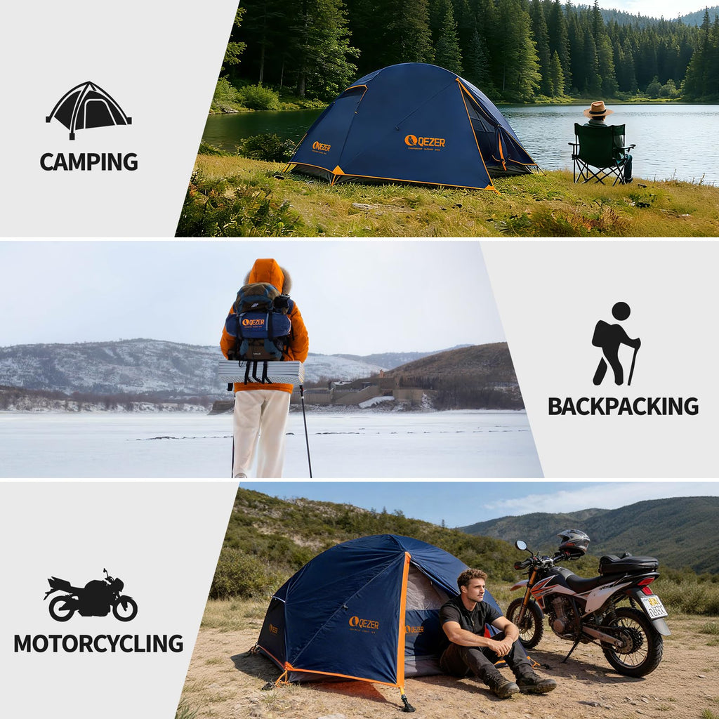 1–2 Person Camping Tent – Windproof Portable Shelter for Hiking, Backpacking & Travel