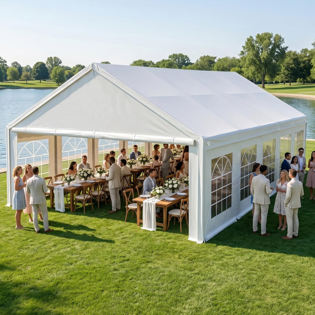 Heavy-Duty Party Tent – Waterproof Canopy Shelter with Removable Sidewalls for Events & Outdoor Gatherings