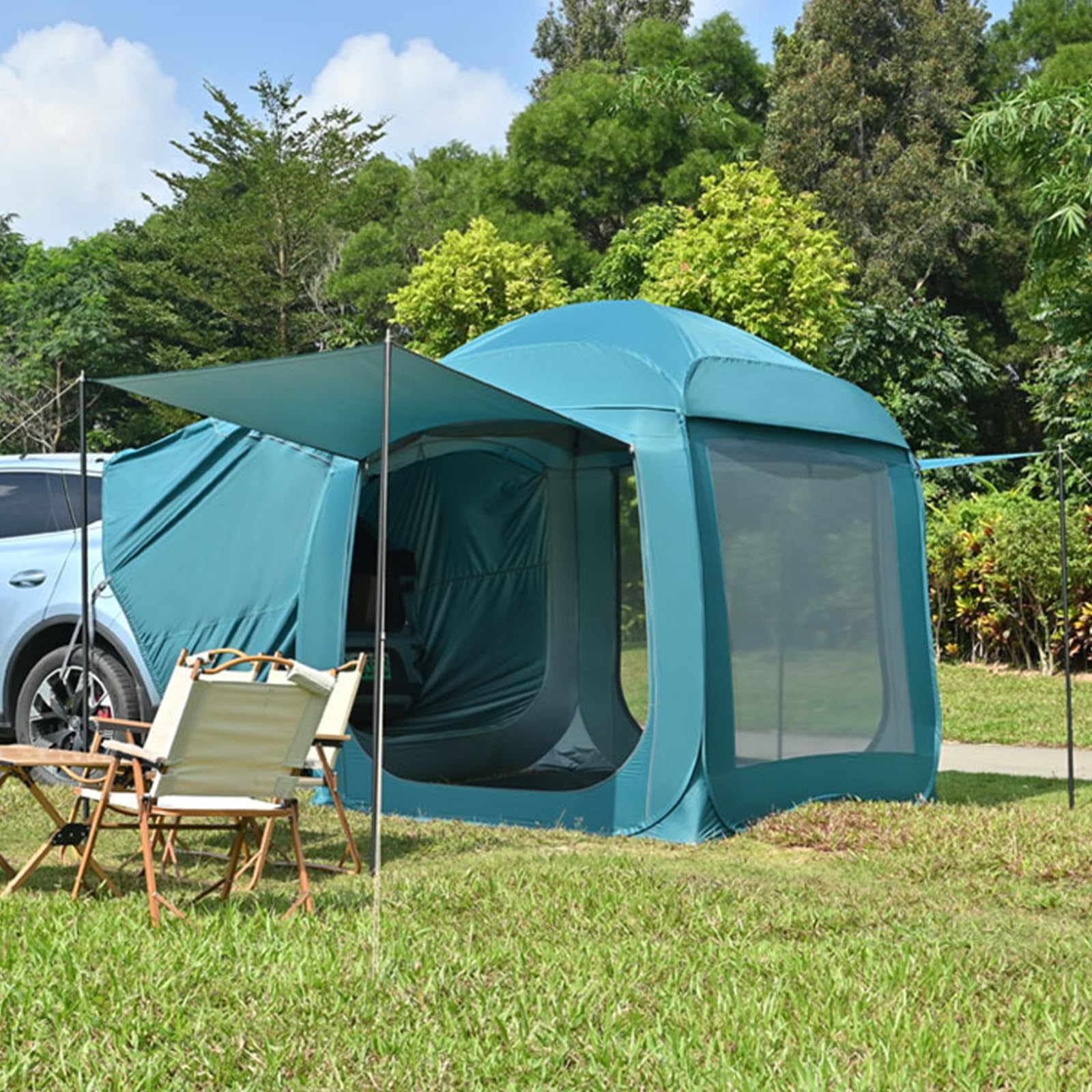 Pop-Up SUV Tailgate Tent – Waterproof Rear Hatch Shelter with UV Protection & Spacious Design