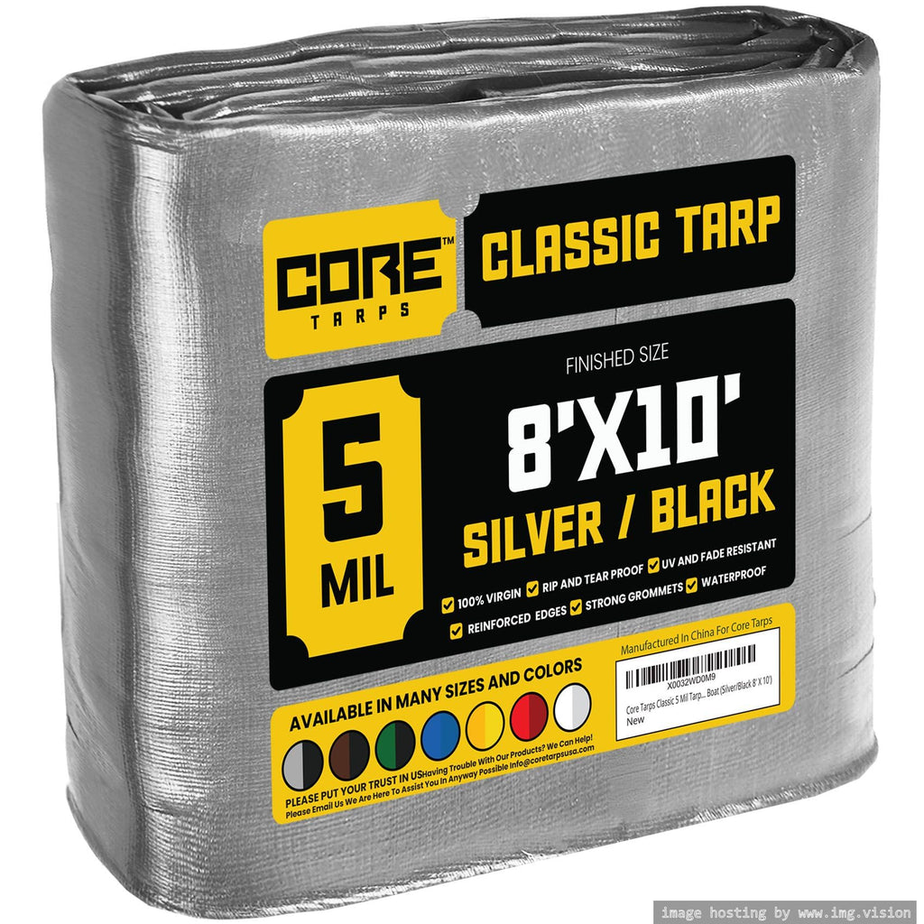 Extra Heavy-Duty Waterproof Tarp – UV-Resistant Rip-Resistant Cover for Roof, Patio, Pool & Boat Protection