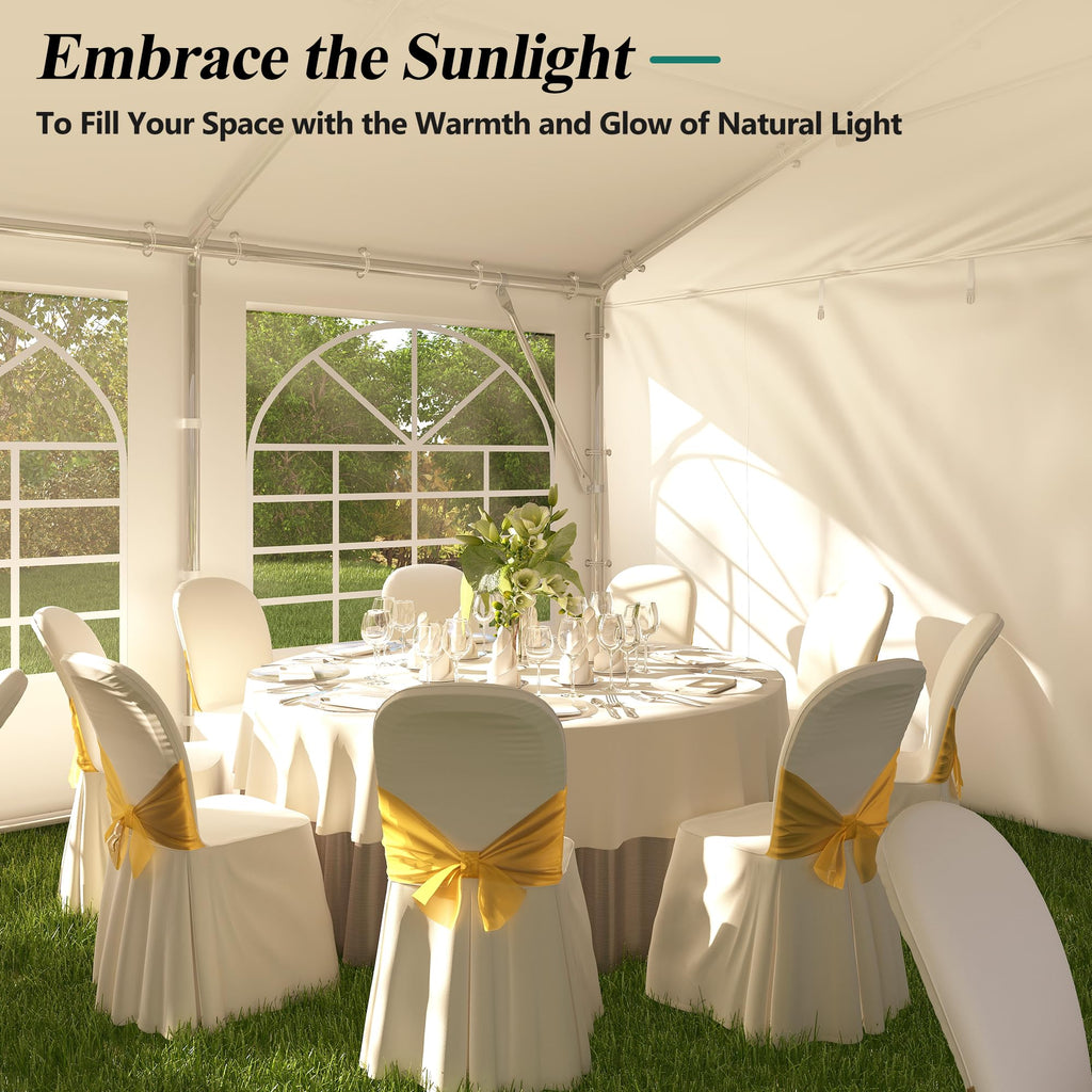 GARTOO Party Tent - Heavy Duty Outdoor Wedding Gazebo