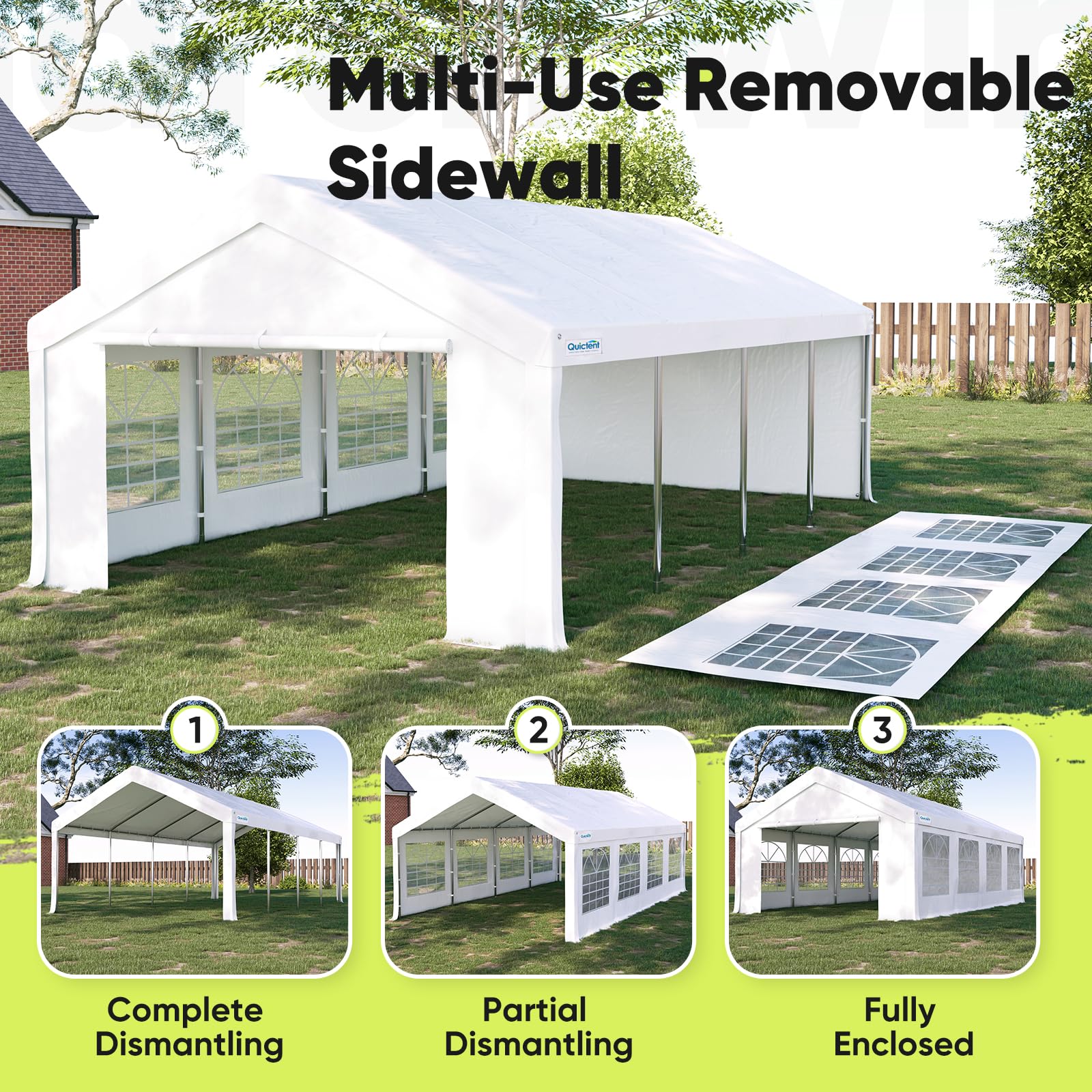 Heavy-Duty Party Canopy Tent – Outdoor Event Shelter for Weddings, BBQs & Gatherings with Storage Bags
