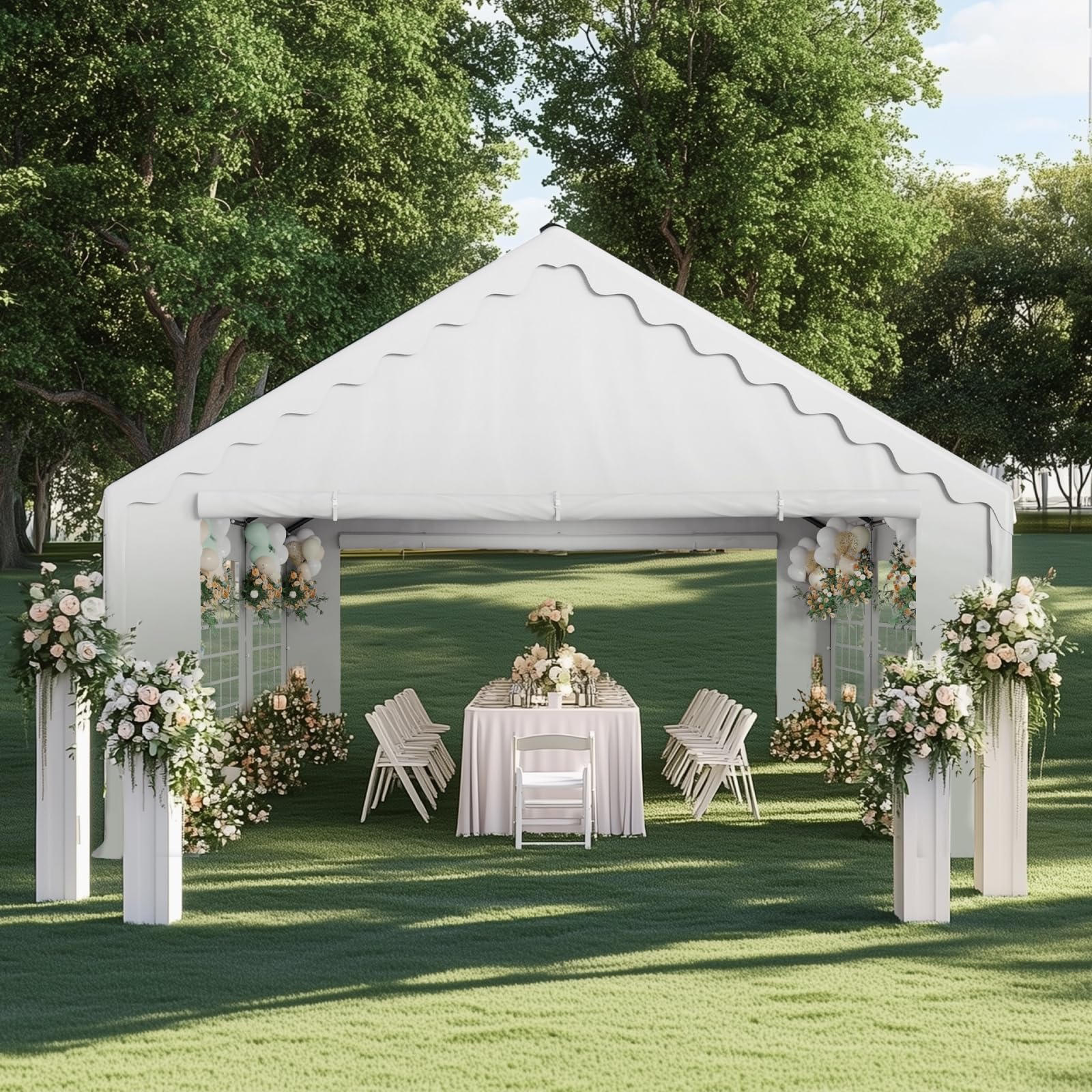 Heavy-Duty Canopy Tent – Outdoor Gazebo Shelter with Removable Sidewalls for Events & Camping