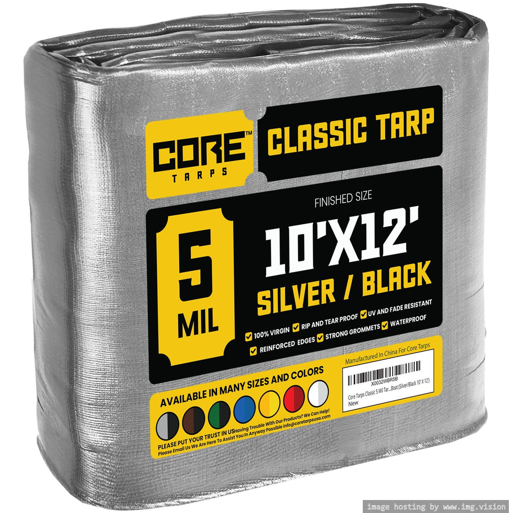 Extra Heavy-Duty Waterproof Tarp – UV-Resistant Rip-Resistant Cover for Roof, Patio, Pool & Boat Protection