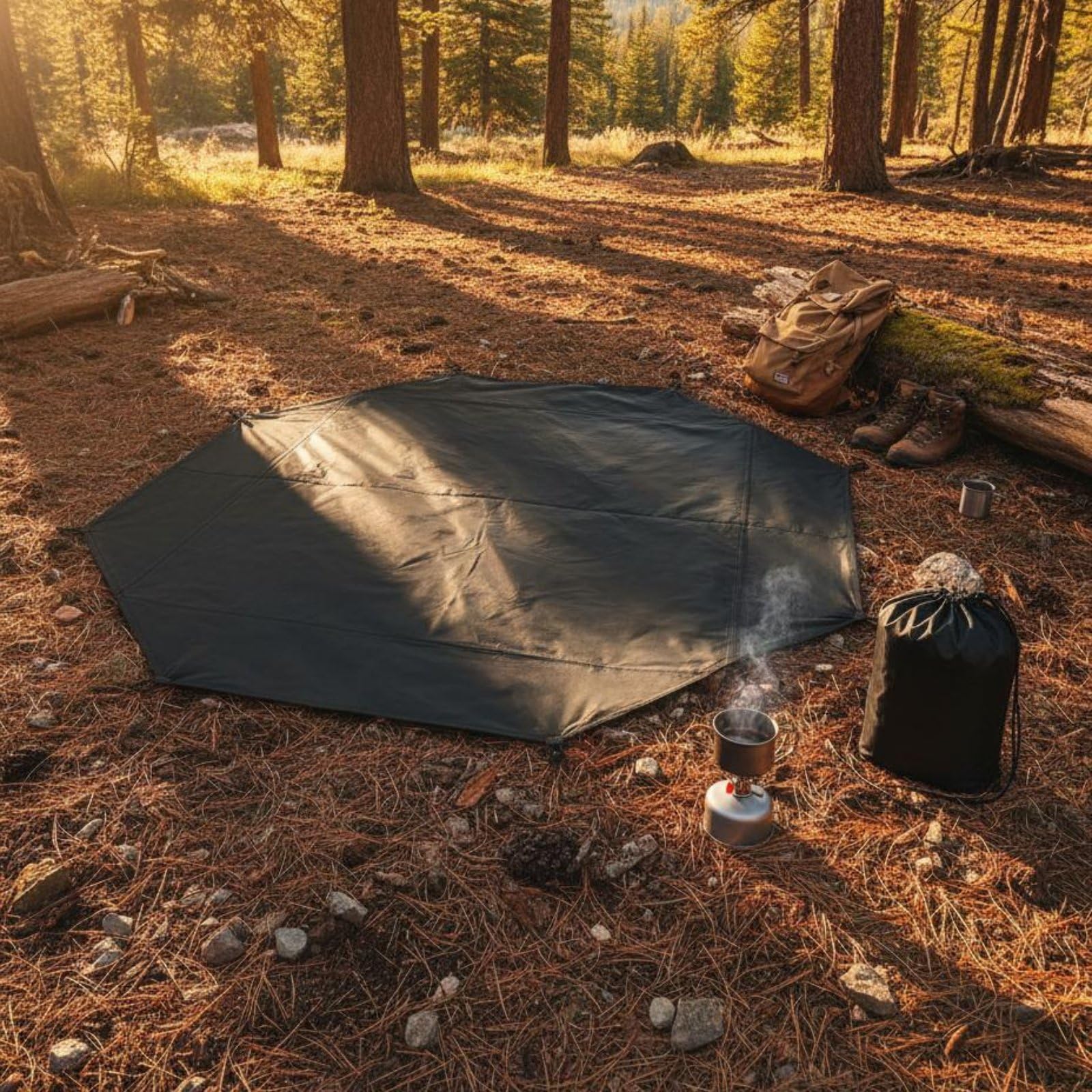 Pyramid Tent Footprint – Waterproof Heavy-Duty Oxford Ground Sheet for Camping & Hiking