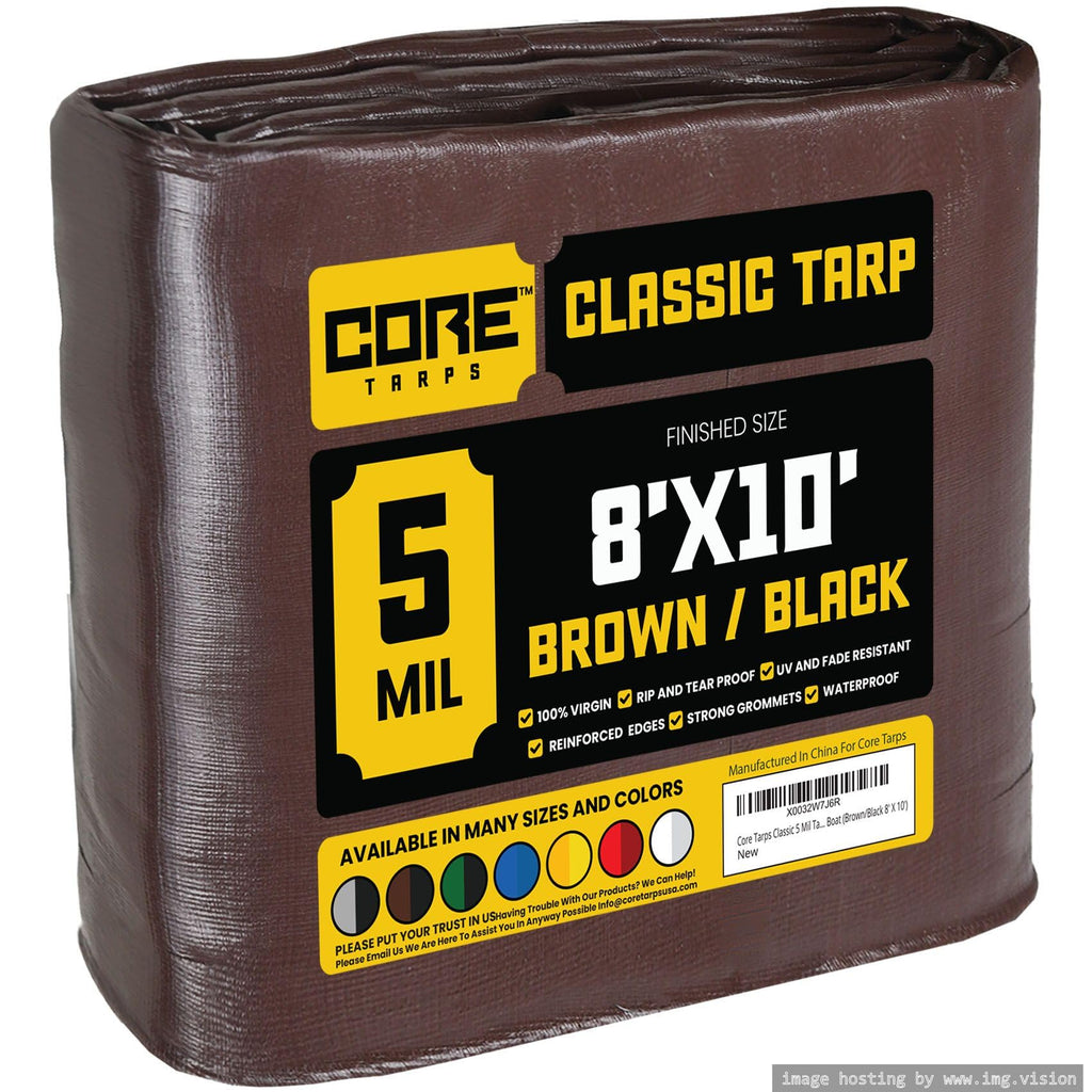 Extra Heavy-Duty Waterproof Tarp – UV-Resistant Rip-Resistant Cover for Roof, Patio, Pool & Boat Protection