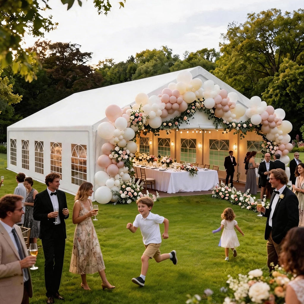 Heavy-Duty Party Tent – Waterproof Canopy Shelter with Removable Sidewalls for Events & Outdoor Gatherings