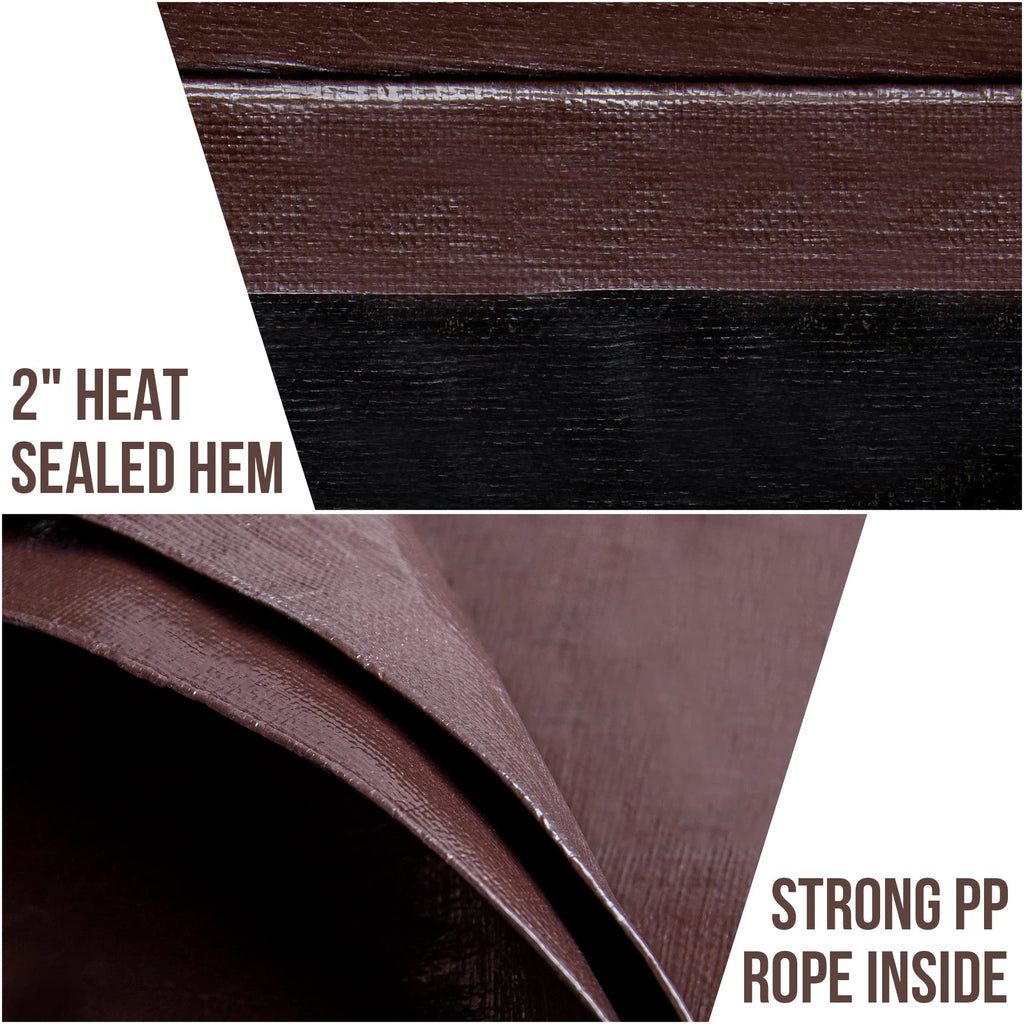 Cartman 12 Mil Brown/Black 16 Mil Silver 20 Mli Brown Poly Tarp Cover