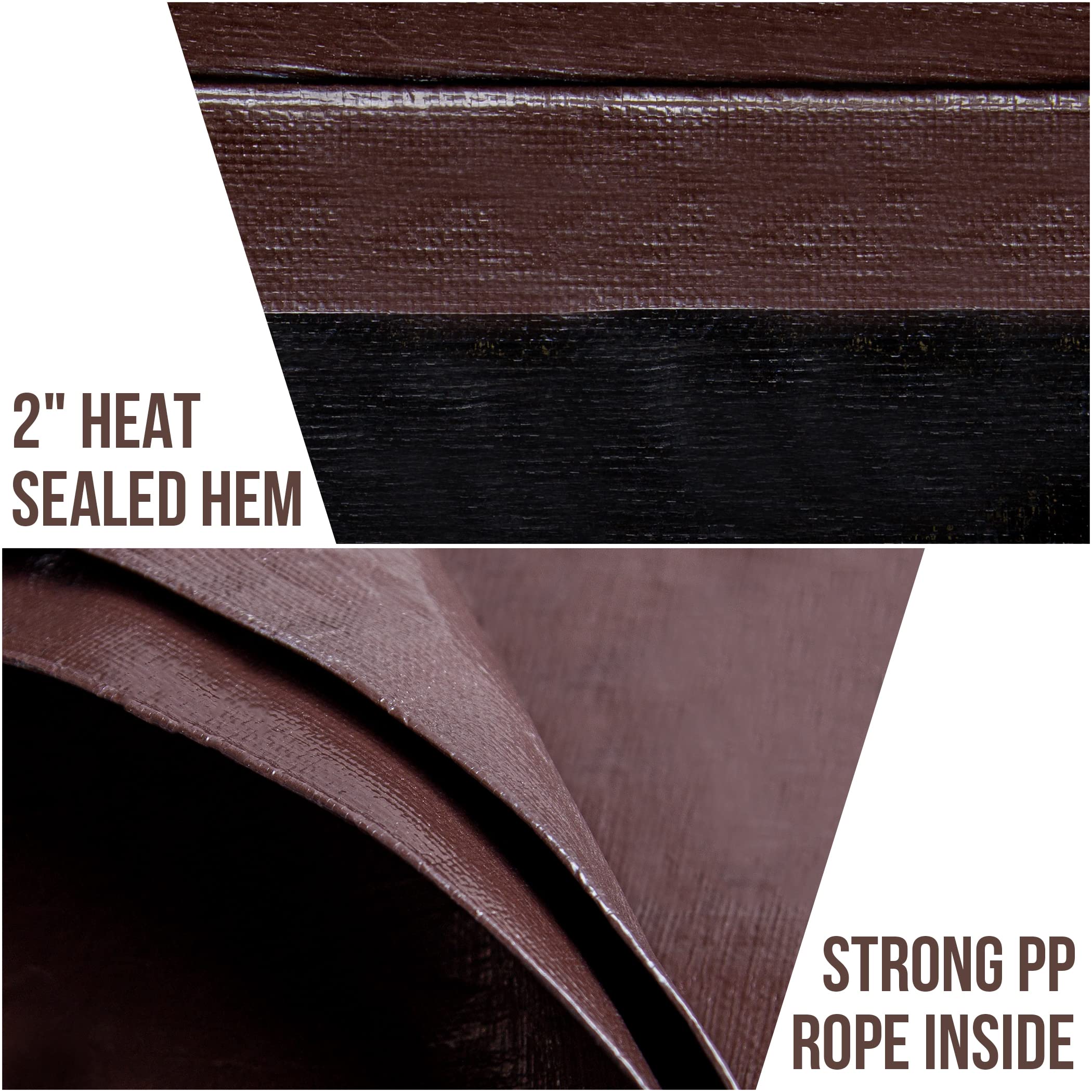 Cartman 12 Mil Brown/Black 16 Mil Silver 20 Mli Brown Poly Tarp Cover