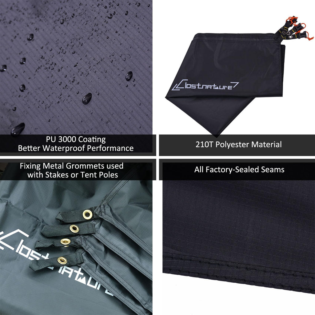 Waterproof Tent Footprint – Ultralight Ground Sheet Mat for Camping, Hiking & Backpacking
