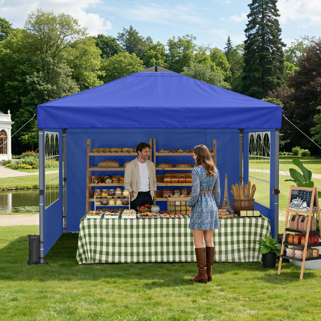 10 × 10 FT Pop-Up Canopy Tent – One-Push Outdoor Gazebo for Events, Camping & Commercial Use