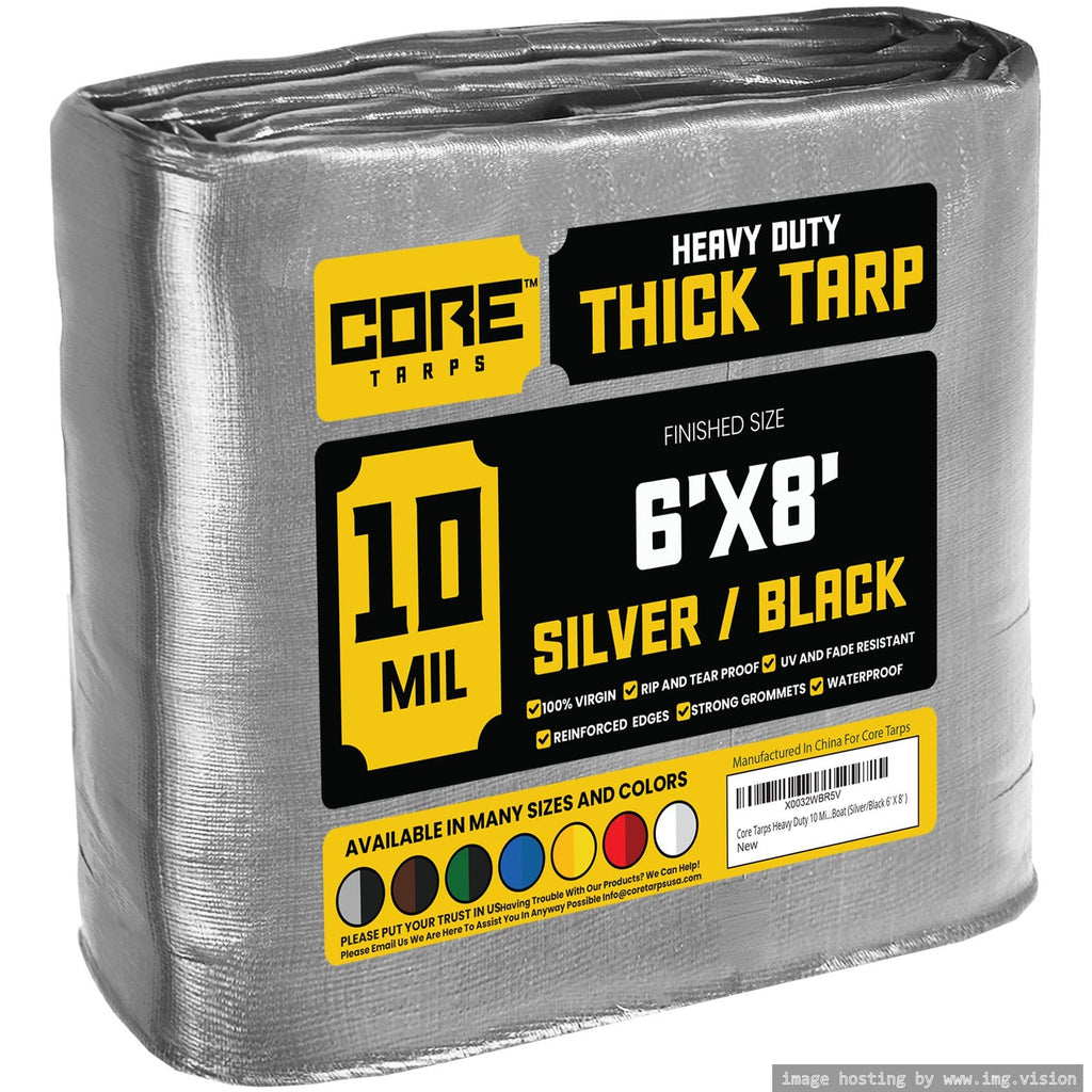 Extra Heavy-Duty Waterproof Tarp – UV-Resistant Rip-Resistant Cover for Roof, Patio, Pool & Boat Protection