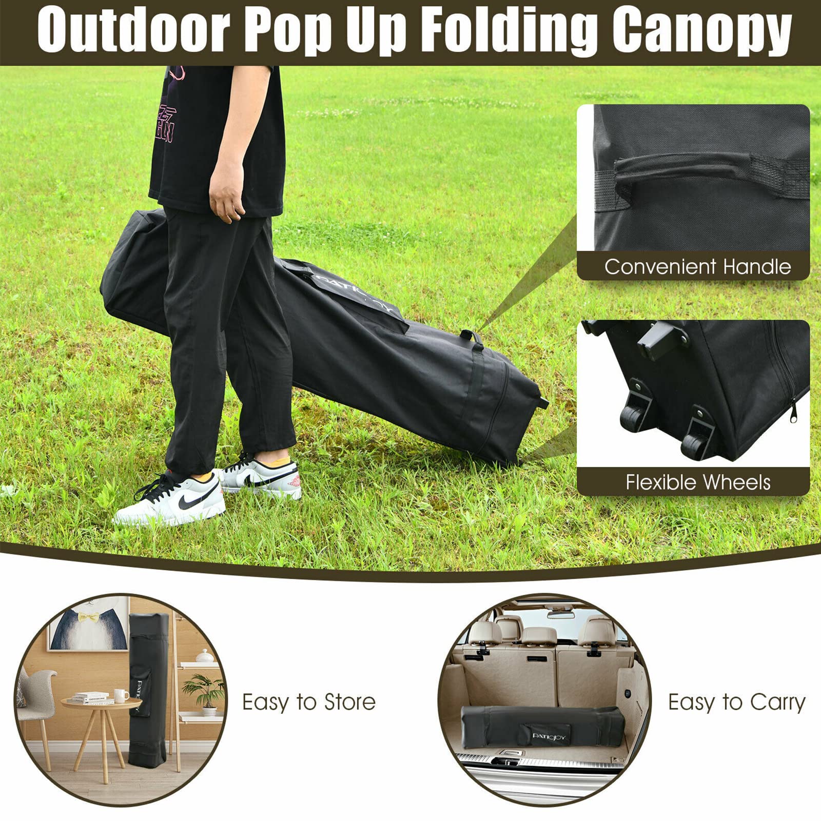 Retractable Waterproof Pergola Canopy – Portable Outdoor Shelter for 3–8 People