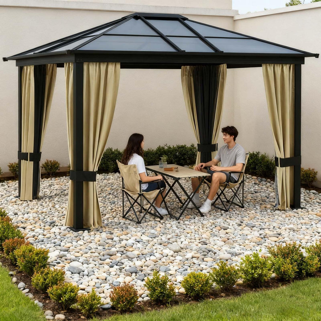 Waterproof Double Roof Gazebo Canopy – Outdoor Shelter for Patio, Garden & Backyard (11.8 × 9.7 FT)