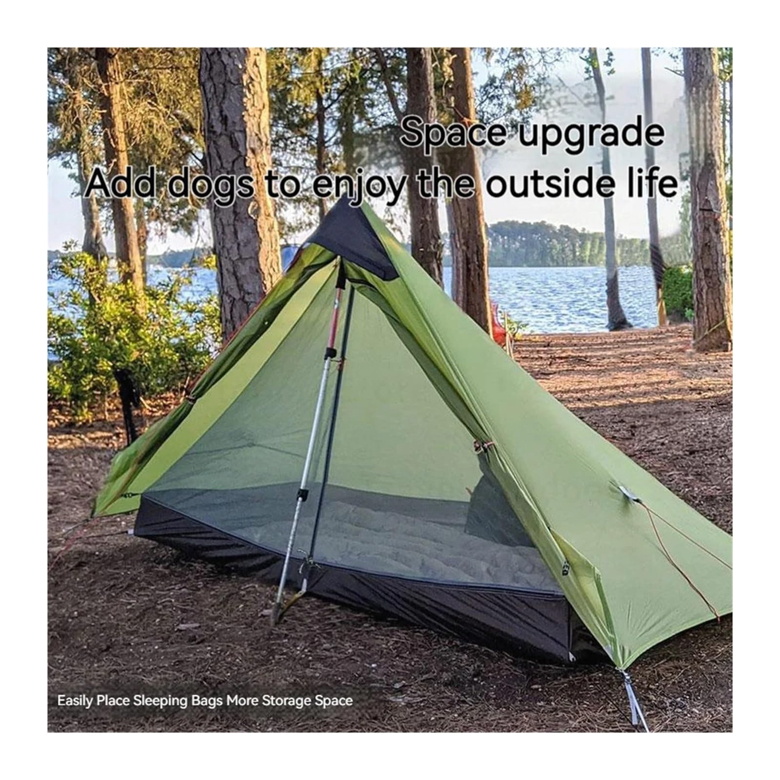 Ultralight 1-Person Camping Tent – 20D Waterproof 3-4 Season Shelter