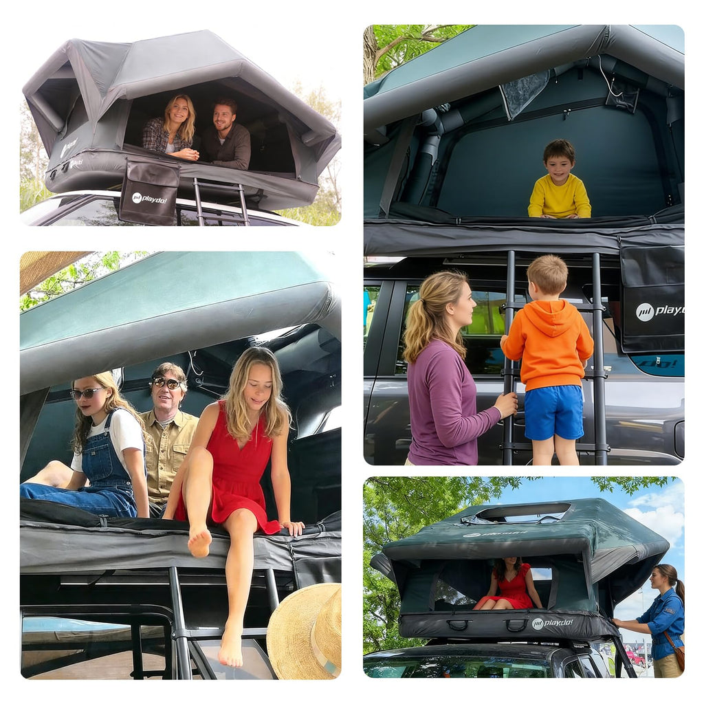 Inflatable Rooftop Tent – Waterproof Pop-Up Air Tent with Skylight for SUV & Truck Camping