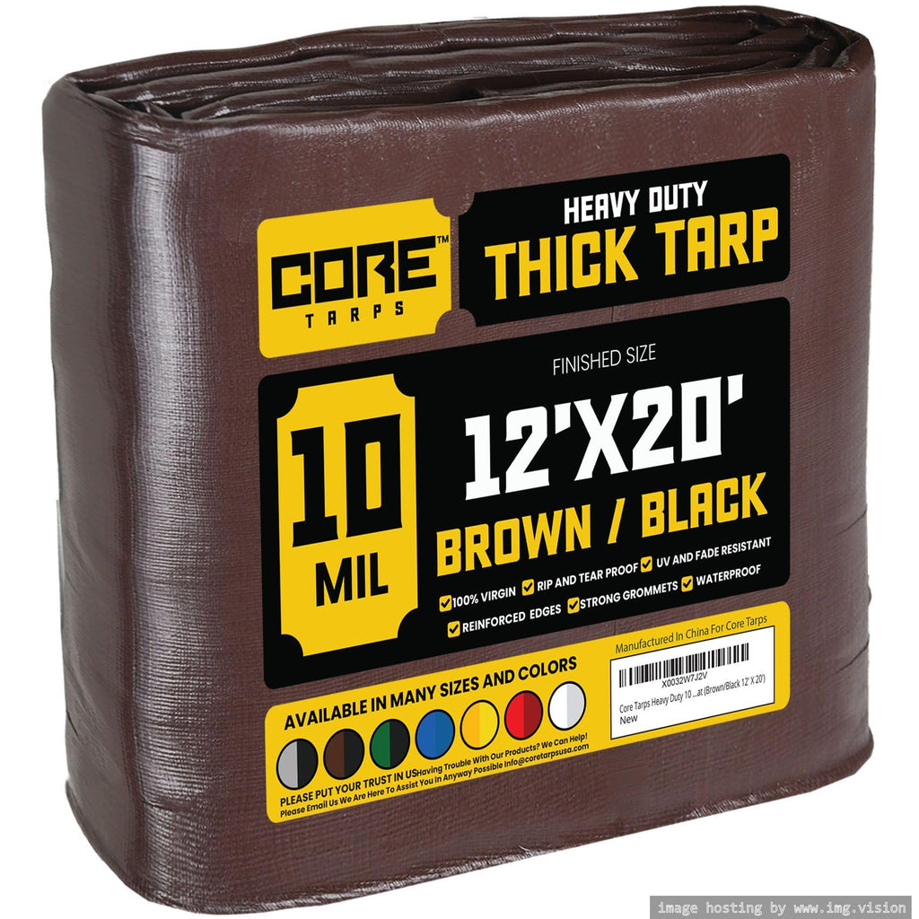 Extra Heavy-Duty Waterproof Tarp – UV-Resistant Rip-Resistant Cover for Roof, Patio, Pool & Boat Protection