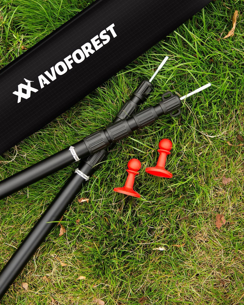 Heavy-Duty Adjustable Tarp Poles – Aviation Aluminum Awning Pole Set for Camping & Hiking (2 or 4 Pack)