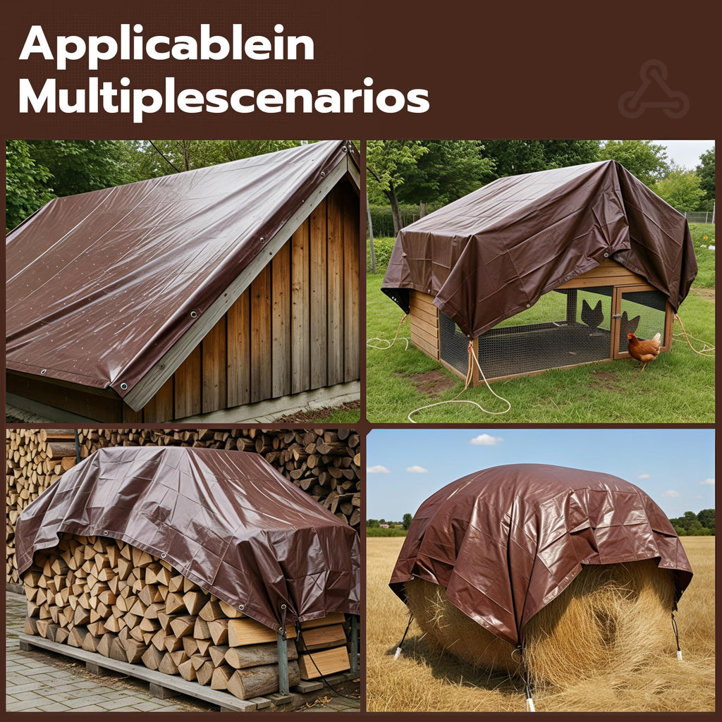 Waterproof Poly Tarp – Heavy-Duty Protective Tarpaulin with Grommets for Canopies, Boats & Pool Covers