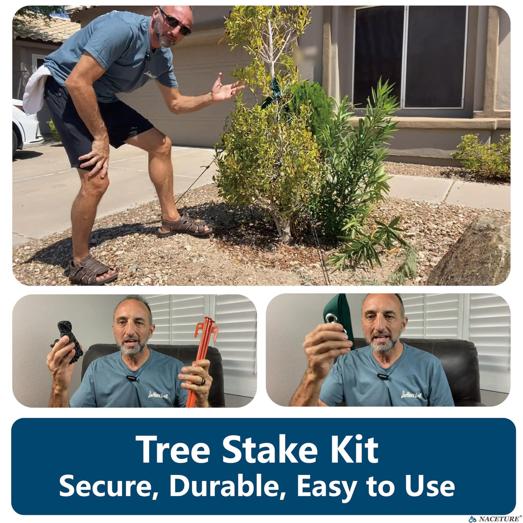 Heavy-Duty Tree Stake Kit – Metal Support Stakes for Tree Straightening & Stabilization