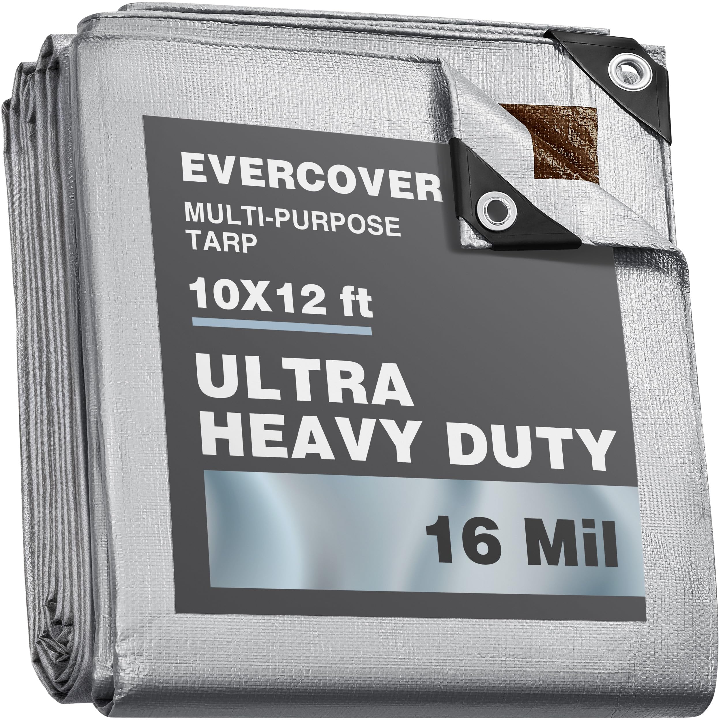 Heavy-Duty Waterproof Tarp – 16 Mil UV-Resistant All-Weather Tarpaulin with Reinforced Grommets (Multiple Sizes)