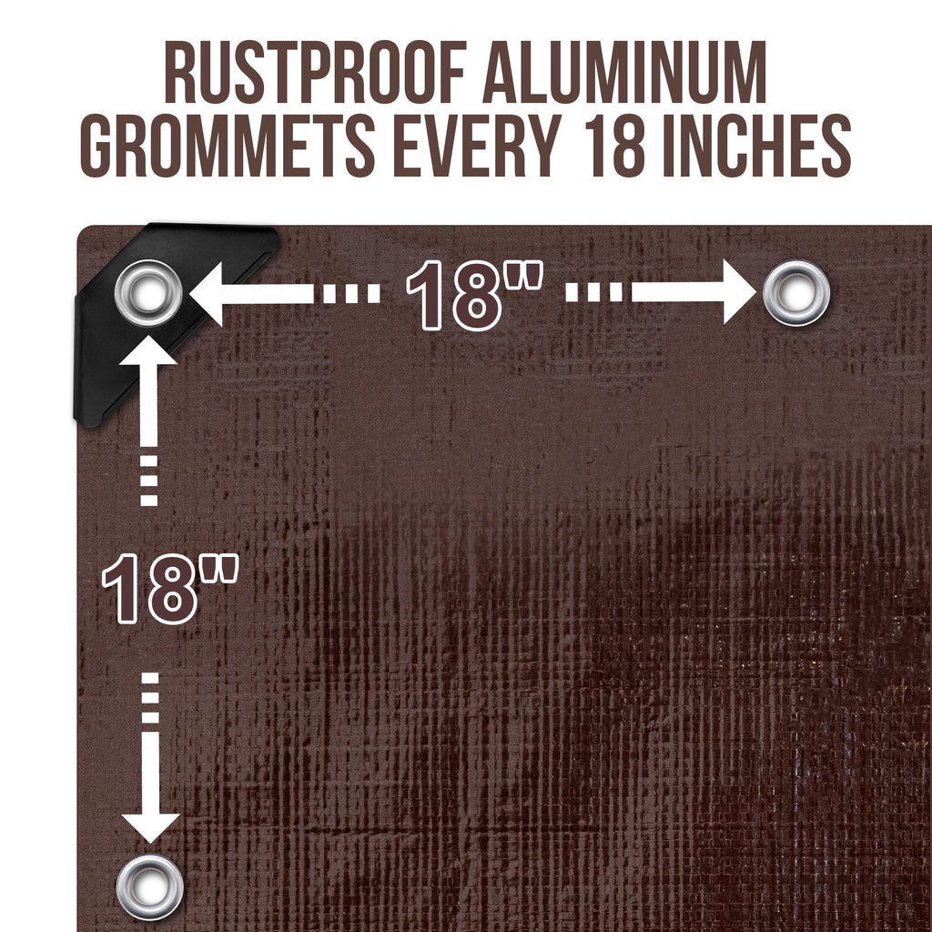 Cartman 12 Mil Brown/Black 16 Mil Silver 20 Mli Brown Poly Tarp Cover