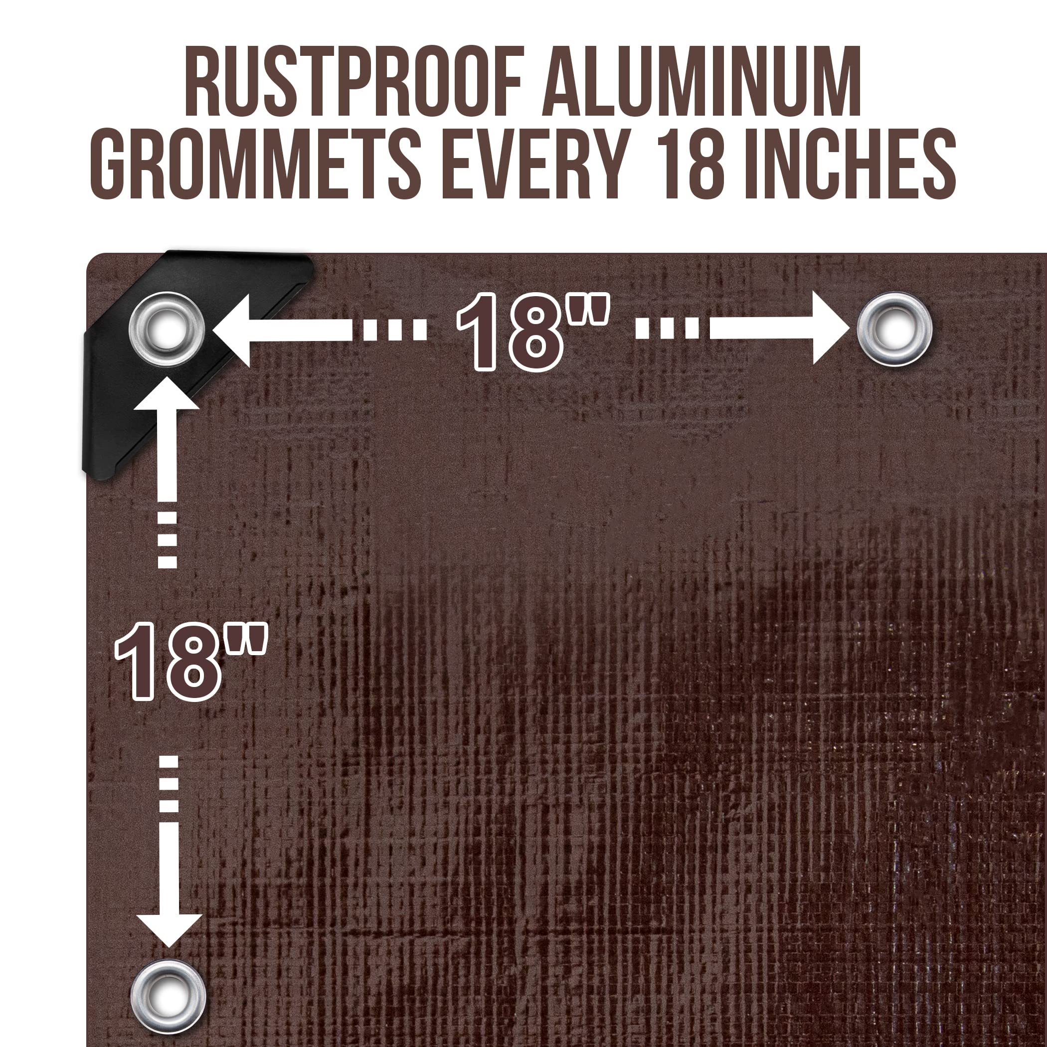 Cartman 12 Mil Brown/Black 16 Mil Silver 20 Mli Brown Poly Tarp Cover