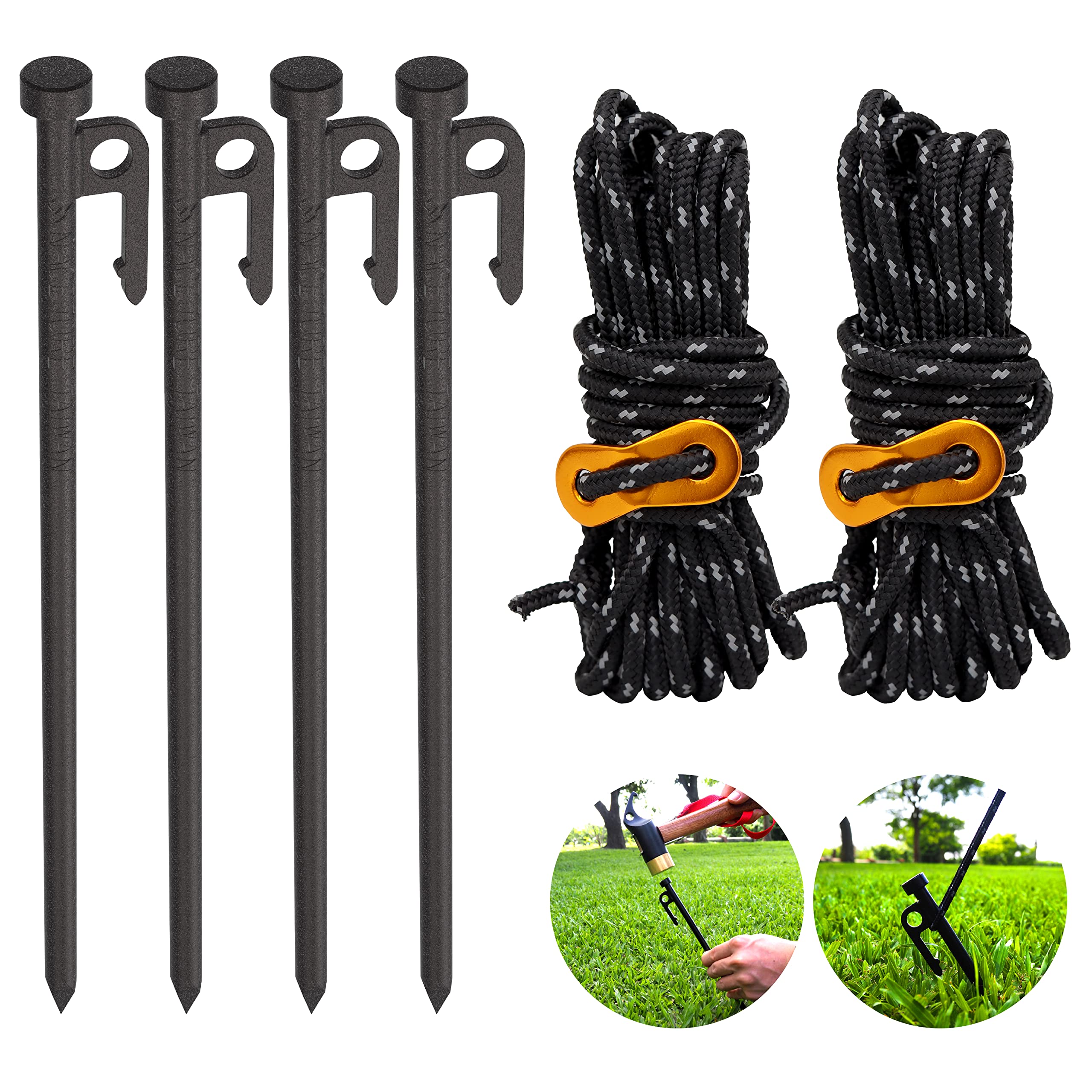 Heavy-Duty Tree Stake Kit – Metal Support Stakes for Tree Straightening & Stabilization