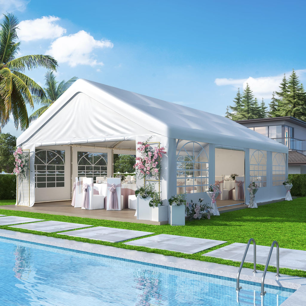 GARTOO Party Tent - Heavy Duty Outdoor Wedding Gazebo