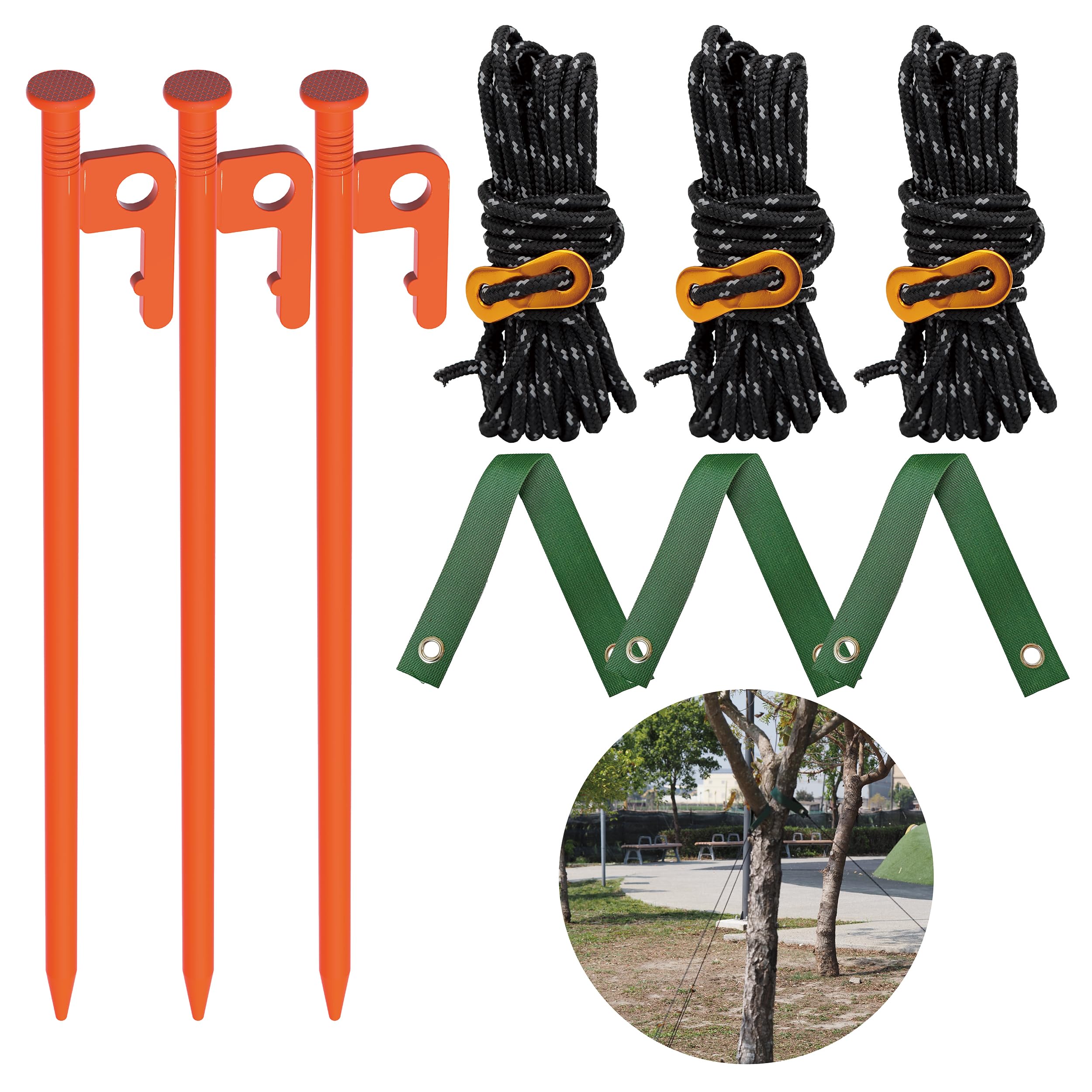 Heavy-Duty Tree Stake Kit – Metal Support Stakes for Tree Straightening & Stabilization