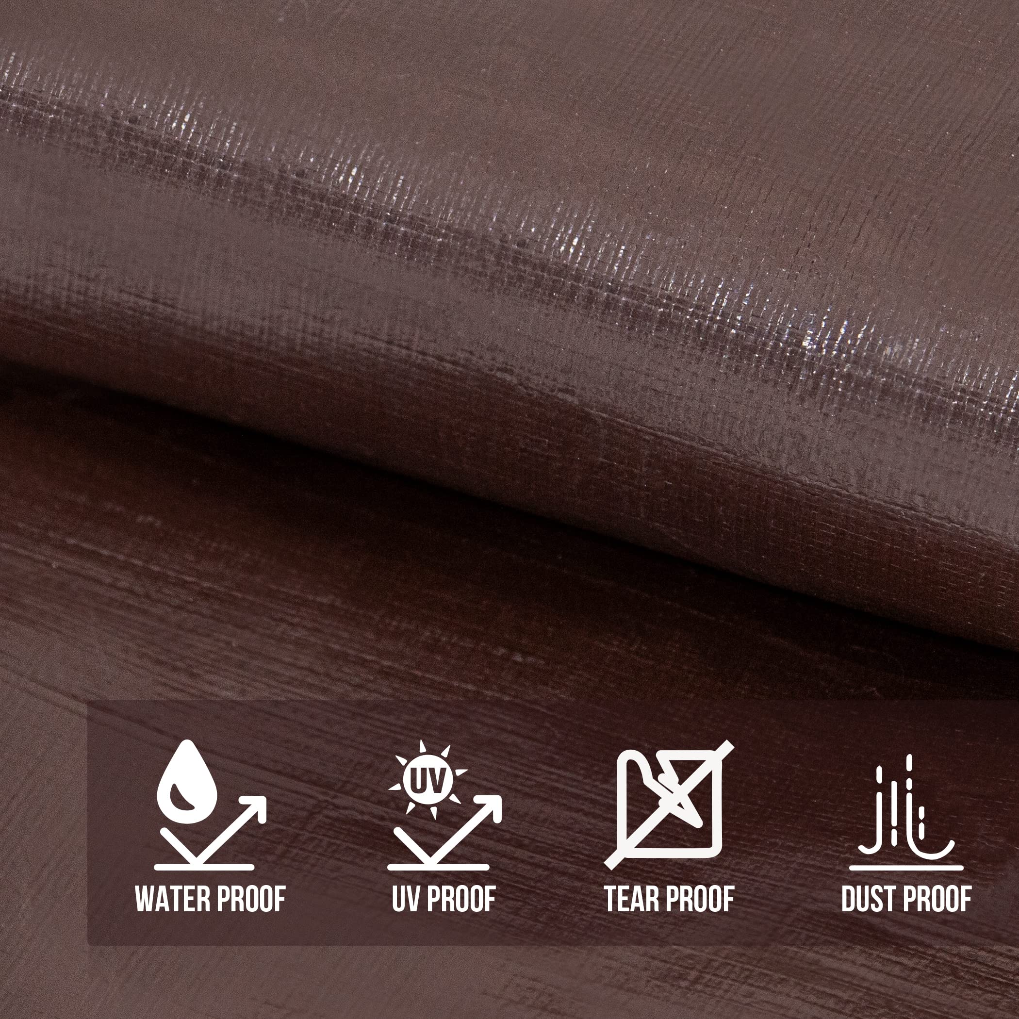 Cartman 12 Mil Brown/Black 16 Mil Silver 20 Mli Brown Poly Tarp Cover