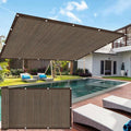 Rectangular UV95% Sun Shade Awning – 3.6 × 3.8 m Outdoor Canopy for Balcony, Garden & Terrace, Grey