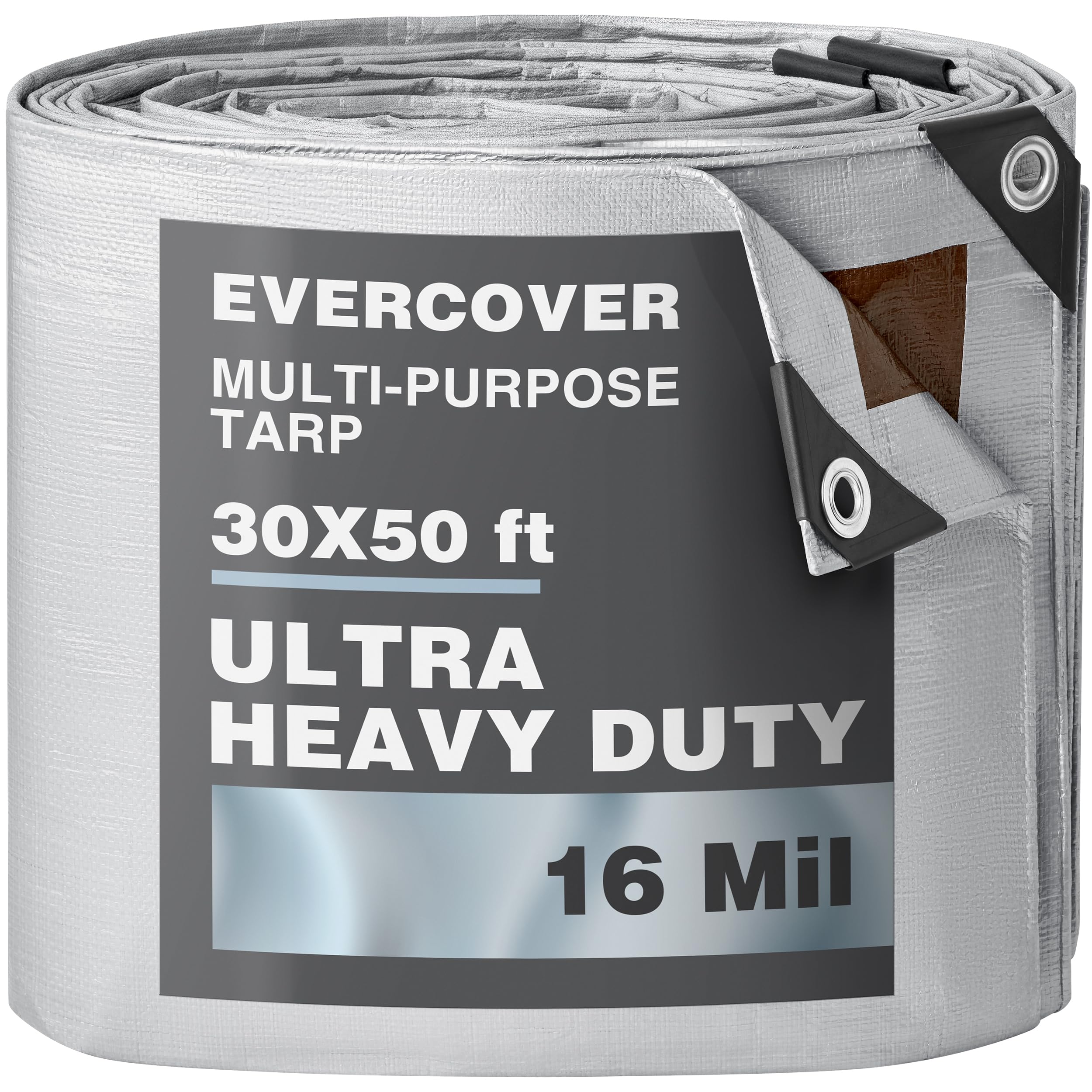 Heavy-Duty Waterproof Tarp – 16 Mil UV-Resistant All-Weather Tarpaulin with Reinforced Grommets (Multiple Sizes)